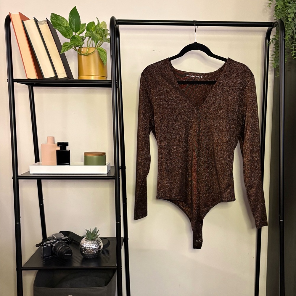 Abercrombie Brown Shimmery Bodysuit